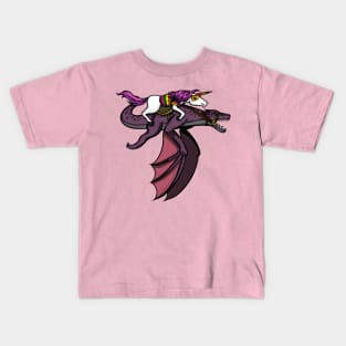 Magical Unicorn Riding Dragon Kids T-Shirt